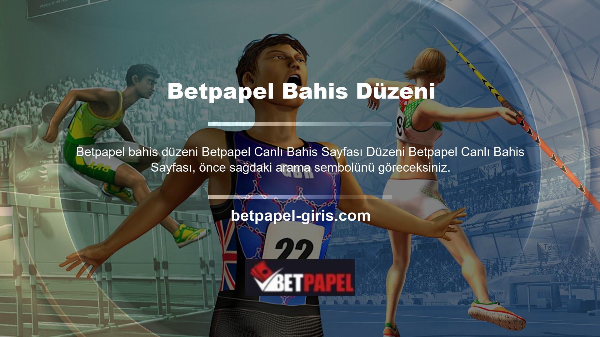 Sembol ve ad ve ikinci yatay çizgi ile spor seçebileceğiniz bir menü var